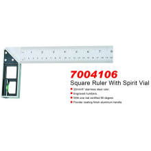 Square Ruler with Spirit Vial (7004106)